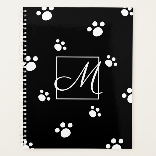 Monogram | Afdrukken zwart-wit-pop-uppagina's (zwa Planner (Voorkant)