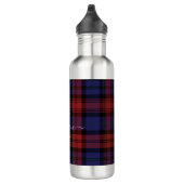 Monogram afgespeeld script Tartan Rustic Waterfles (Rechts)