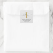 Monogram Afstuderen 2026 Moderne Afstuderen Vierkante Sticker (Tas)