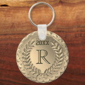 Monogram Afstuderen Cadeaus Sleutelhanger (Voorkant)