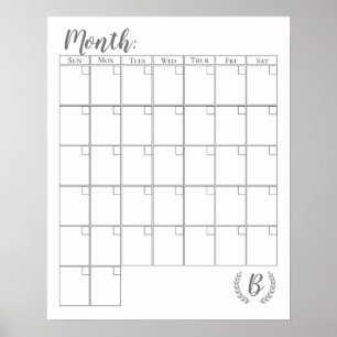  Monogram Agenda Poster