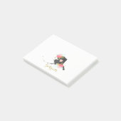 Monogram Alaska State Waterverf Floral & Heart Post-it® Notes (Schuin)