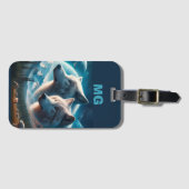 Monogram Alaska Wolven Bagagelabel (Voorkant (horizontaal))