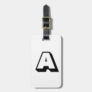 Monogram alfabet initiaal aanpassen, personalisere bagagelabel