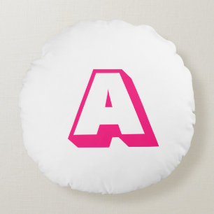 Monogram alfabet initiaal aanpassen, personalisere rond kussen