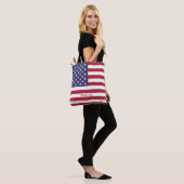 Monogram Amerikaans Vlag op 4 juli Personaliseren Draagtas (Op model)