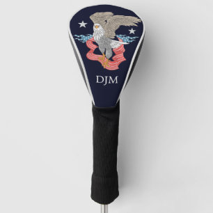 Monogram Amerikaanse eagle Banner Golfheadcover