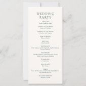 Monogram Ampersand Sage Green Wedding Programma (Achterkant)