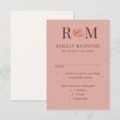 Monogram Ampersand Terracotta Wedding RSVP (Devant / Derrière)