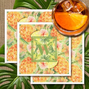 Monogram anananas Flowers Greenery Servet