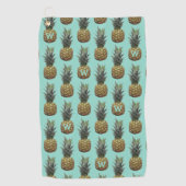 Monogram Ananas Fruit Patroon Golf Handdoek (Voorkant)