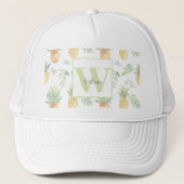 Monogram Ananas Naam Trucker Pet (Voorkant)