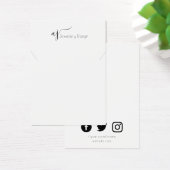 Monogram and social media pretty display card (Bureau)