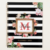 Monogram Antiek  Floral & Stripes Planner (Voorkant)