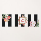 Monogram Antiek  Floral & Stripes Yogamat (Voorkant (horizontaal))