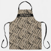 Monogram Antiek snijwerk  gereedschap Schort (Voorkant)