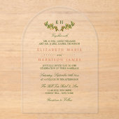 Monogram Apple Branch Wedding Invitation (Recto)