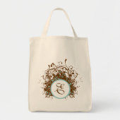 Monogram Aqua Bride's Bag Floral Wedding Tote Bag (Voorkant)