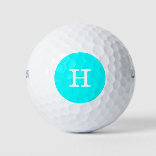 Monogram Aqua Formeel Monochroom Golfballen (Voorkant)