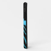 Monogram Aqua, zwart Glitter Zebra iPhone 5 Hoesje (Achterkant/links)