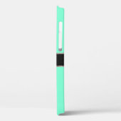 Monogram Aquamarine Kleurachtergrond Case-Mate iPhone Case (Achterkant / Links)