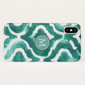 Monogram | Aquamarine Motif IV Case-Mate iPhone Case (Achterkant (horizontaal))