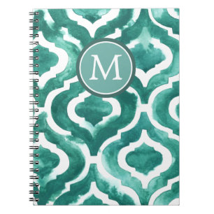 Monogram   Aquamarine Motif IV Notitieboek