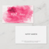 Monogram | Aquarel Kunstenaar Visitekaartje (Voorkant / Achterkant)