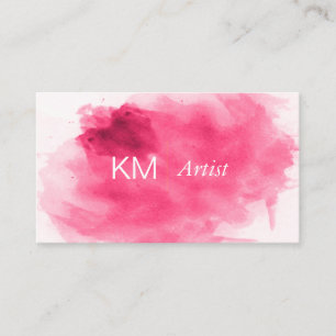 Monogram Aquarel Kunstenaar Visitekaartje