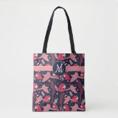 Monogram ara Parrot Red Tropical verlofpatroon Draagtas (Voorkant)
