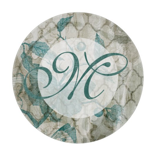 Monogram | Arabesque Butterflies V Snijplank (Voorkant)