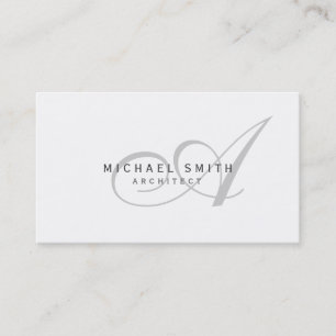 Monogram Architect Modern Simple Carte de visite