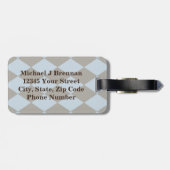 Monogram Argyle Golf Crest Bagagelabel (Achterkant horizontaal)