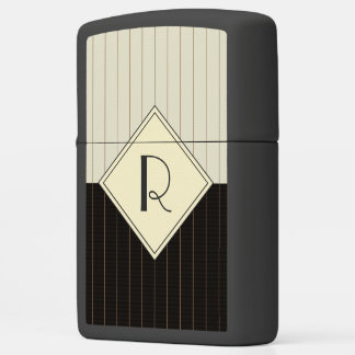 Monogram Art Deco Pinstripe