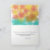 Monogram Artsy Aquarelles Mariage Merci Photo (Intérieur)