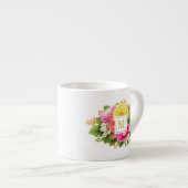 Monogram  Asters Hot Pink Espresso Mok (Voorkant rechts)