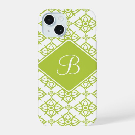 Monogram Atlantis Green Star Damassé sur Blanc (Verso)