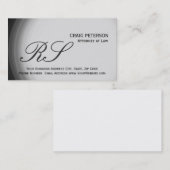 Monogram Attorney to Law Black Visitekaartje (Voorkant / Achterkant)