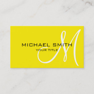 Monogram Aureolin kleur achtergrond Visitekaartje