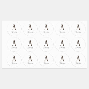 Monogram Autumn vibe Labels