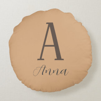 Monogram Autumn vibe Rond Kussen