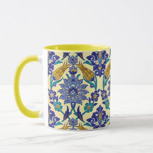Monogram Azulejo Ceramic Style  Ornament Mok (Links)