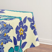 Monogram Azulejo Ceramic Style Ornament Tafelkleed (Voorbeeld)