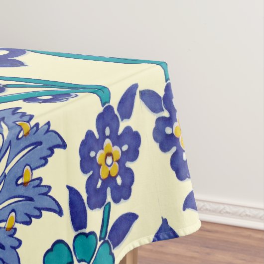 Monogram Azulejo Ceramic Style Ornament Tafelkleed (Voorbeeld)