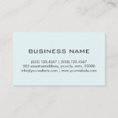 Monogram Azure mist kleur achtergrond Visitekaartje (Achterkant)