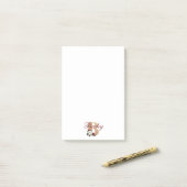 Monogram B,  bloemontwerp, Post-it® Notes (Op bureau)