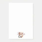 Monogram B,  bloemontwerp, Post-it® Notes (Voorkant)