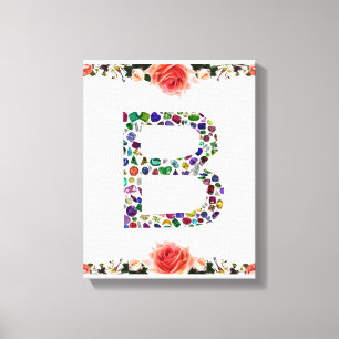 Monogram B Canvas Afdruk
