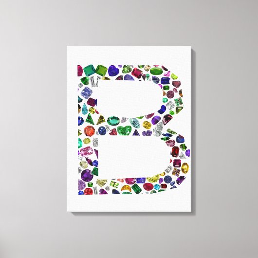 Monogram B Canvas Afdruk (Voorkant)
