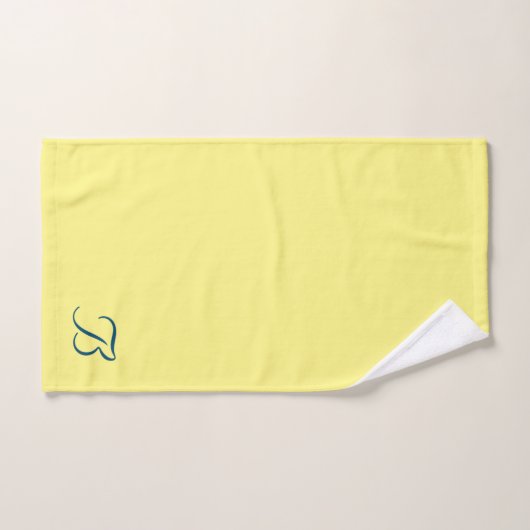Monogram B geel Bad Handdoek (Handdoek)